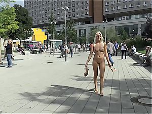 blondie Czech nubile showing her super-steamy bod nude in public