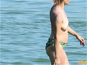 gigantic tits amateur Beach milfs - hidden cam Beach vid